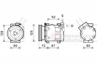 VAN WEZEL 4300k479 -  Компрессор, кондиционер